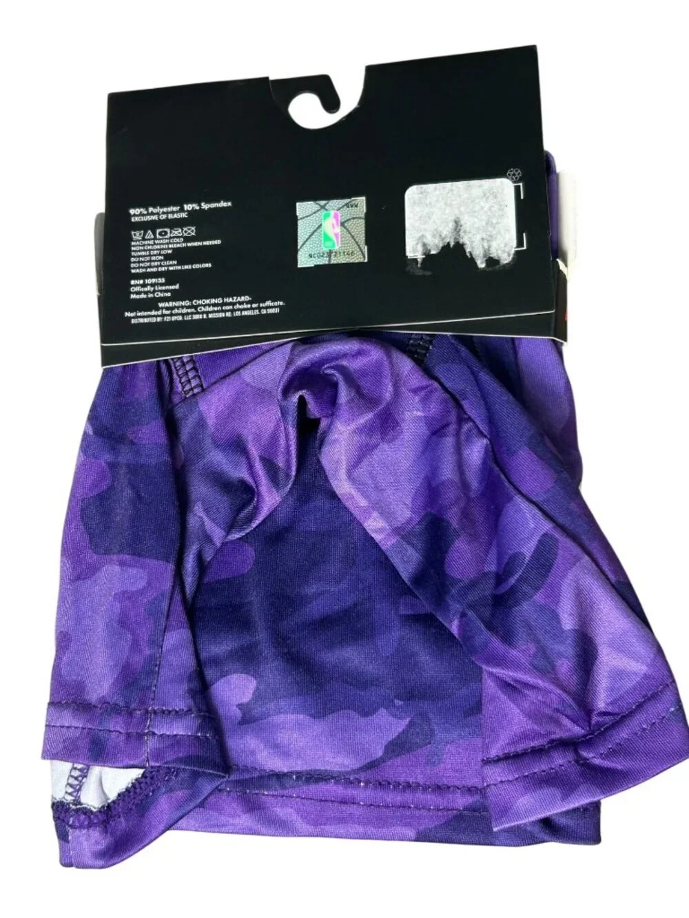 NEW LA Lakers Active Flex Boxer Briefs Mens M Purple Yellow Camo Los Angeles NBA